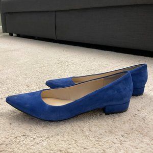 Nine West Fayth Ballet Flats  8 / M / Blue Suede - Lightly Used